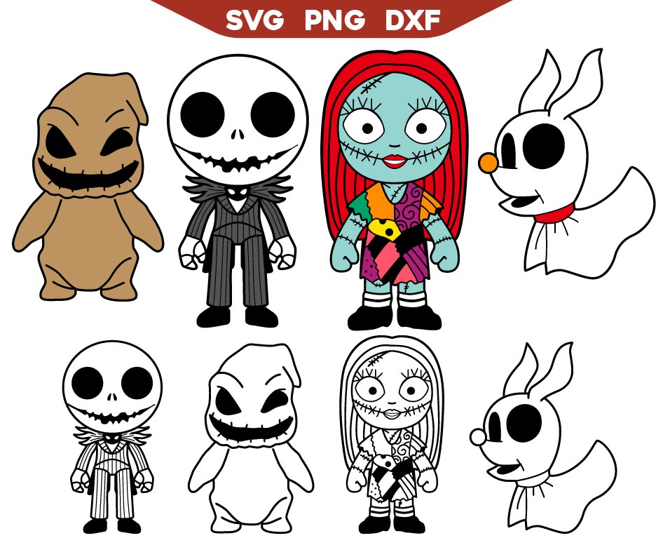 Jack and Sally Svg, Nightmare Before Christmas Svg Png – AlyzKids