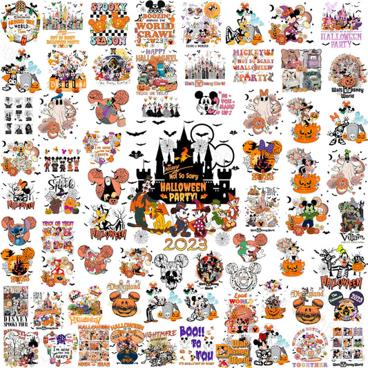 Bundle 100 Design Pumpkin Halloween Png, Disney Spooky Scary Png