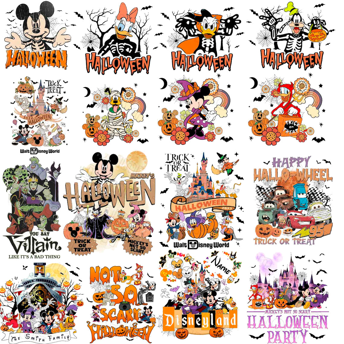 Bundle 100 Design Pumpkin Halloween Png, Disney Spooky Scary Png