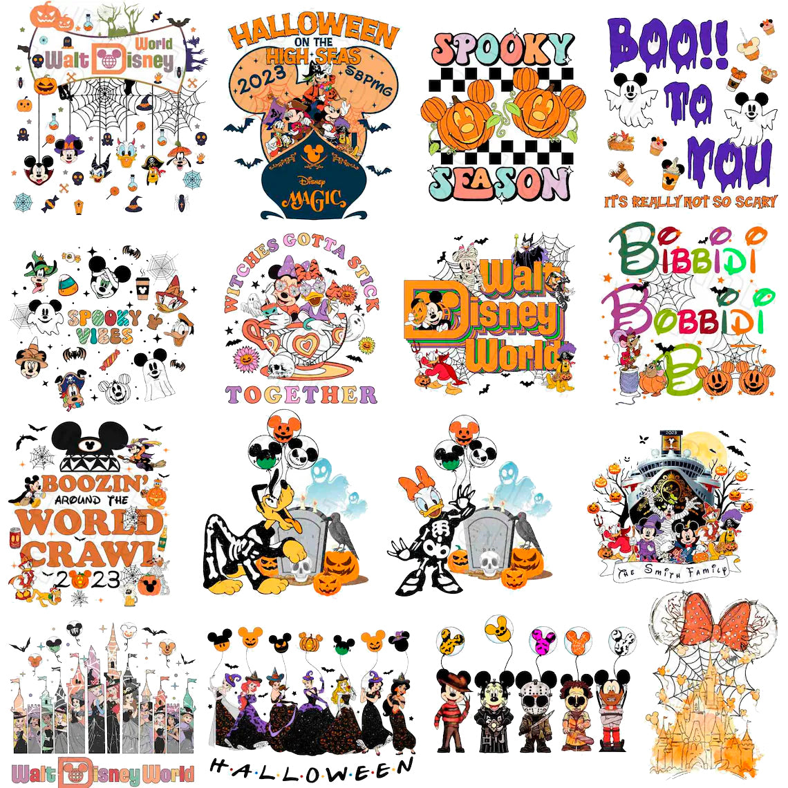 Bundle 100 Design Pumpkin Halloween Png, Disney Spooky Scary Png