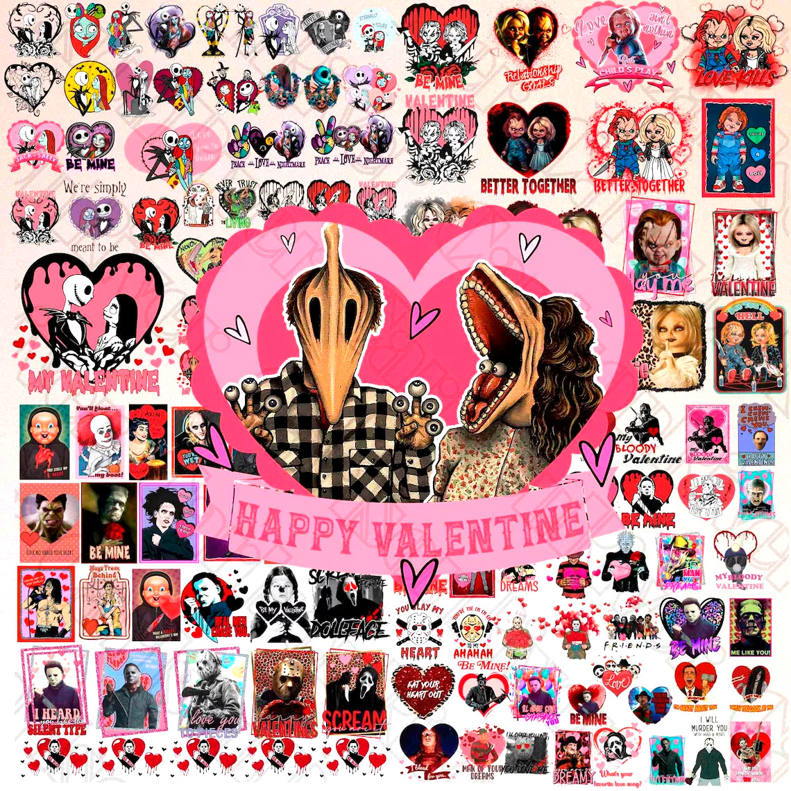 Bundle Horror Valentine Png Bundle, Killer Be My Valentine Png