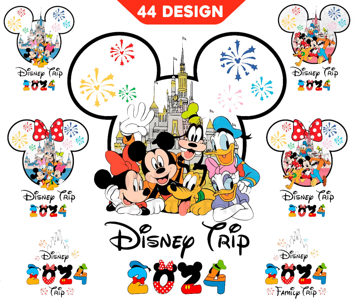 Bundle Disney Family Trip 2024 Svg Png, Mickey Vacation 2024 Svg