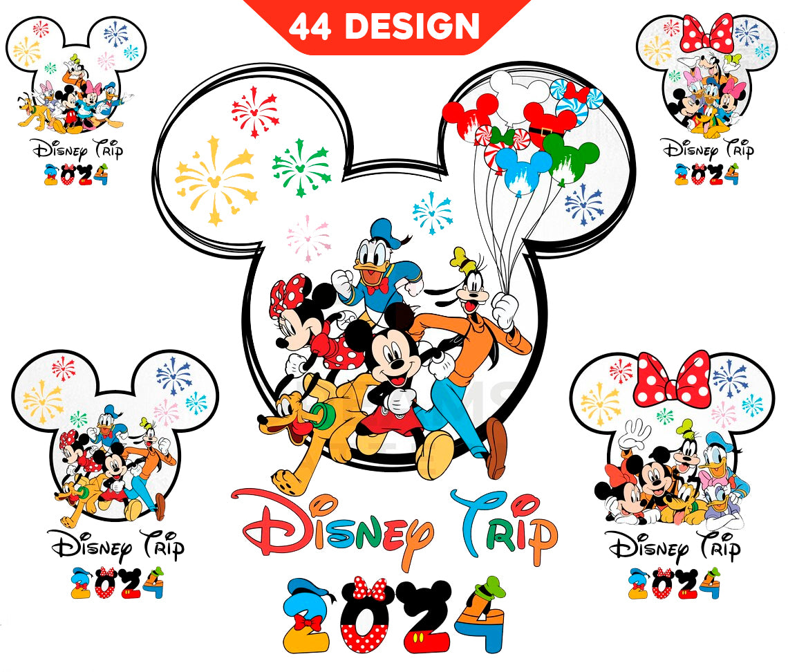 Bundle Disney Family Trip 2024 Svg Png, Mickey Vacation 2024 Svg