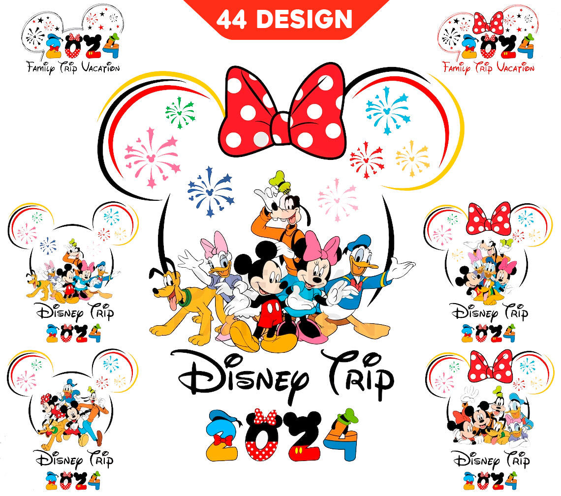 Bundle Disney Family Trip 2024 Svg Png, Mickey Vacation 2024 Svg