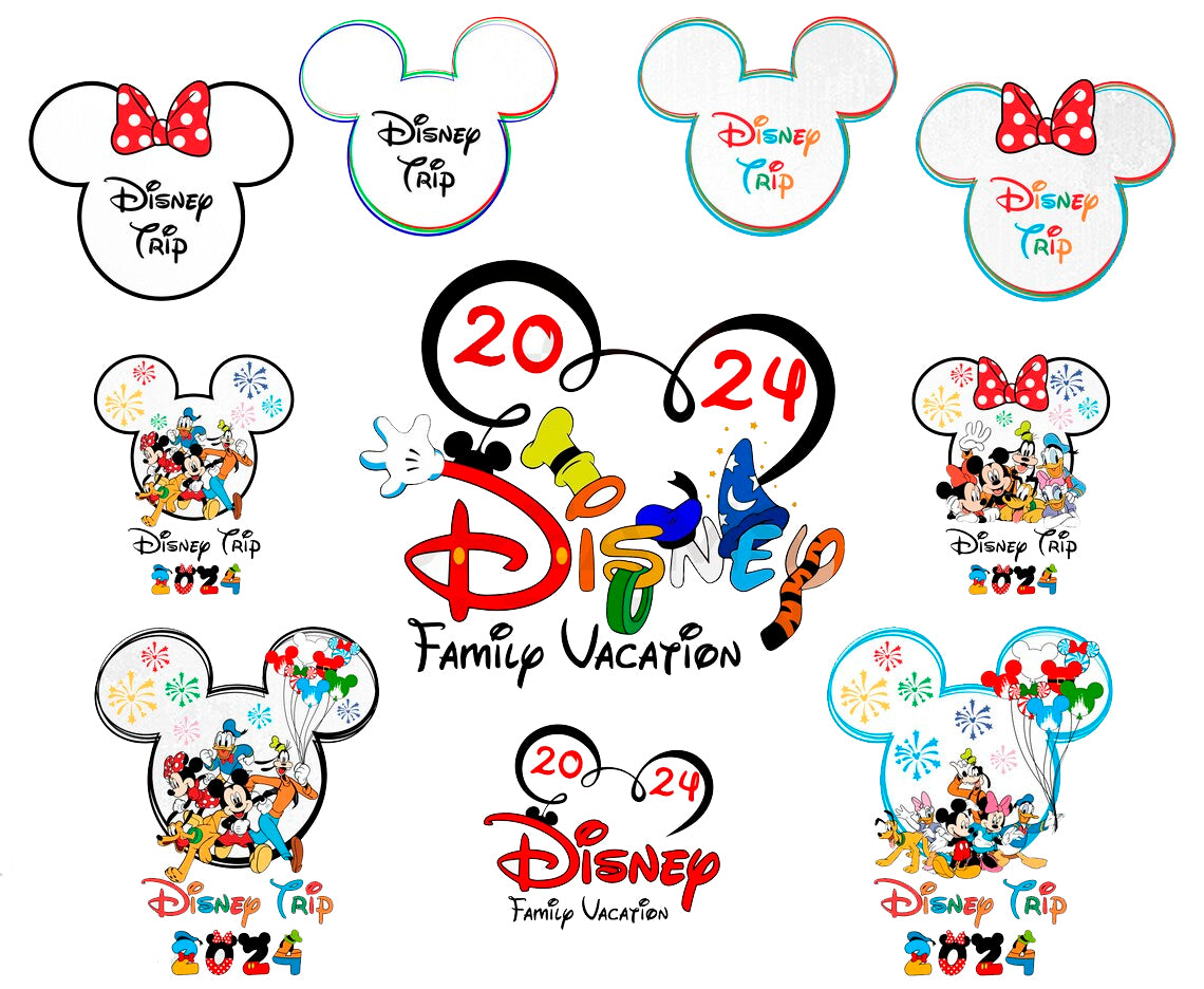 Bundle Disney Family Trip 2024 Svg Png, Mickey Vacation 2024 Svg