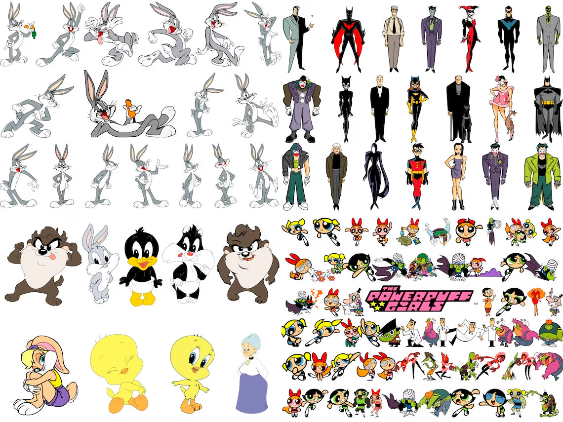 Mega Bundle Cartoon Movie Characters Svg Png 24000 Design