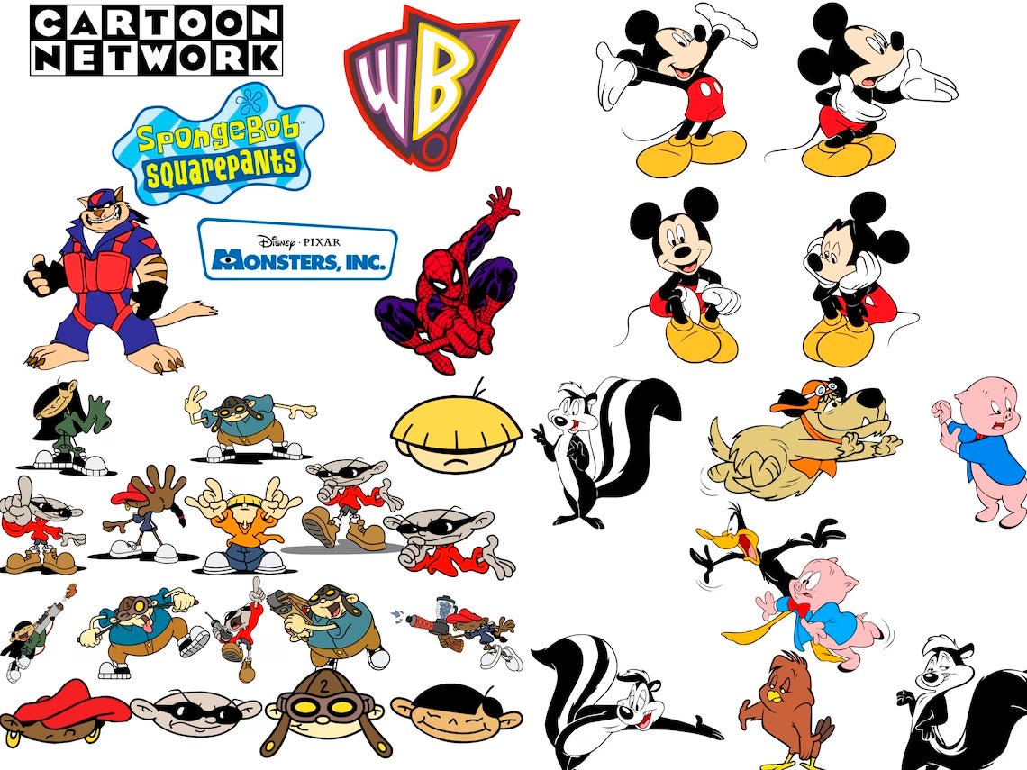 Mega Bundle Cartoon Movie Characters Svg Png 24000 Design