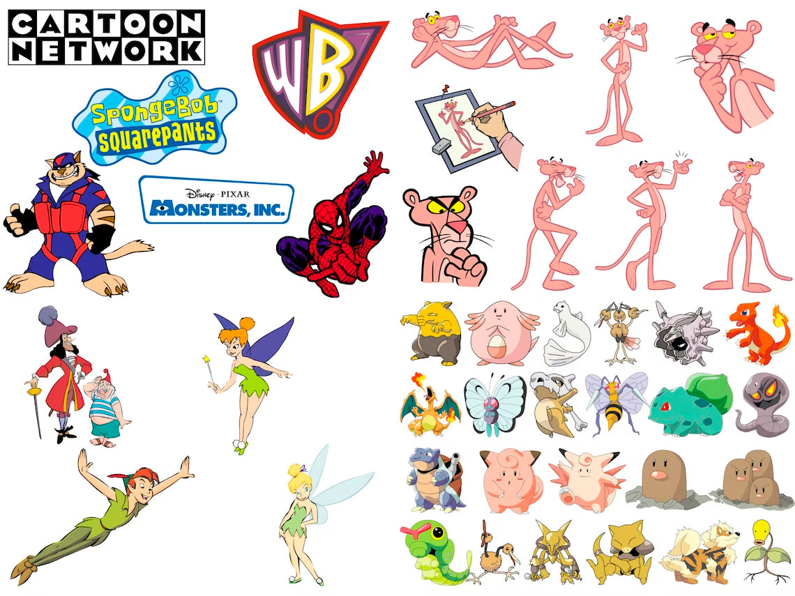 Mega Bundle Cartoon Movie Characters Svg Png 24000 Design