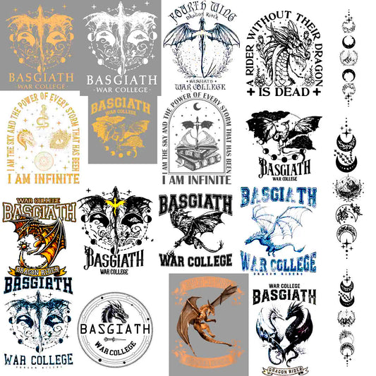 Fourth Wing Bundle Png, Basgiath War College Png, Dragon Rider Png