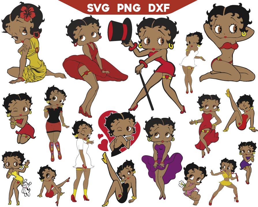 African Betty Boop Svg | African Svg | Betty Boop Svg | AlyzKids