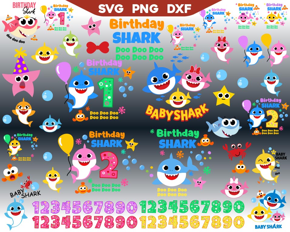 Baby Shark SVG Bundle | Shark SVG Bundle | AlyzKids