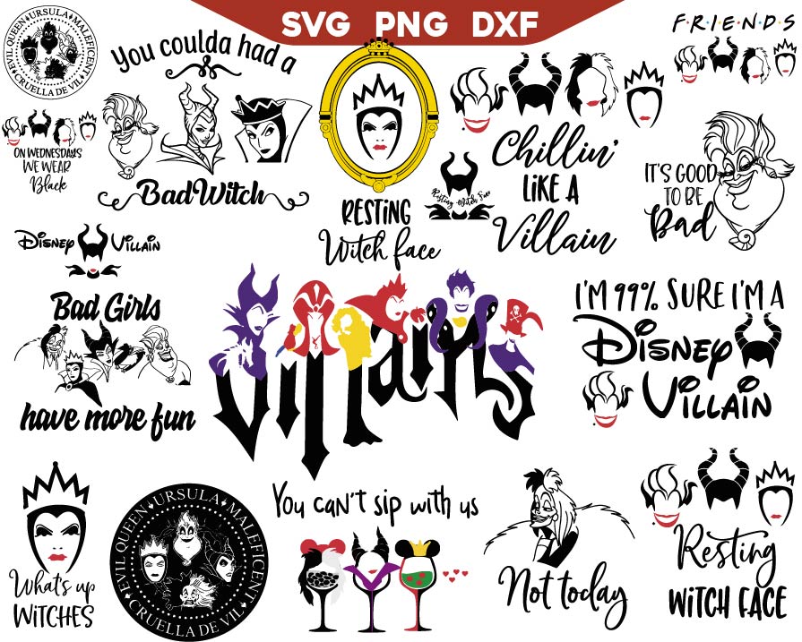 Bad Girl Svg Bundle, Chillin Like A Villain Svg