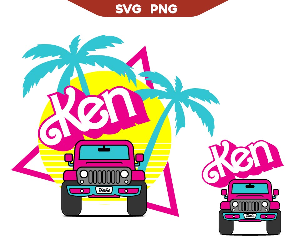 Barbie Ken Jeep Svg Png