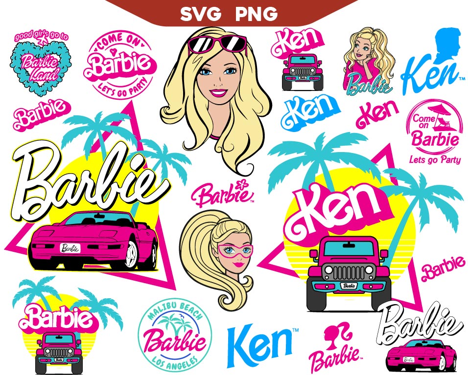 Barbie Malibu Svg Bundle, Barbie Jeep Svg, Ken Jeep Svg