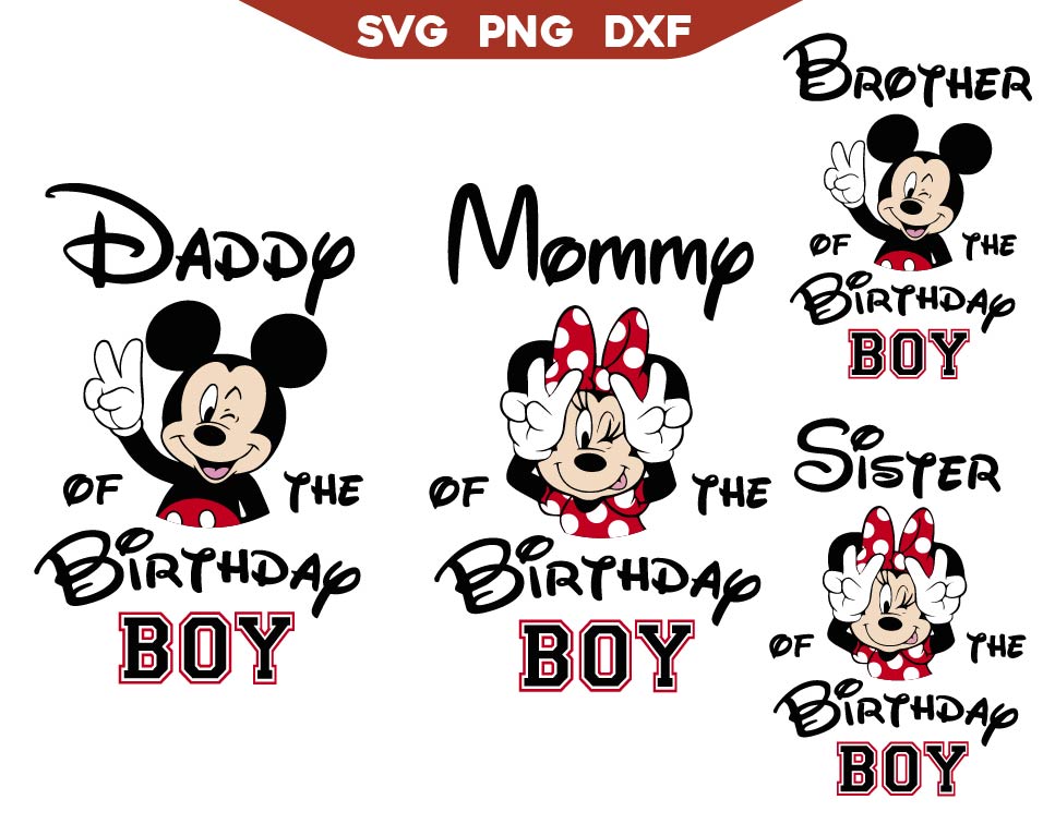 Birthday Family Mickey Svg Bundle