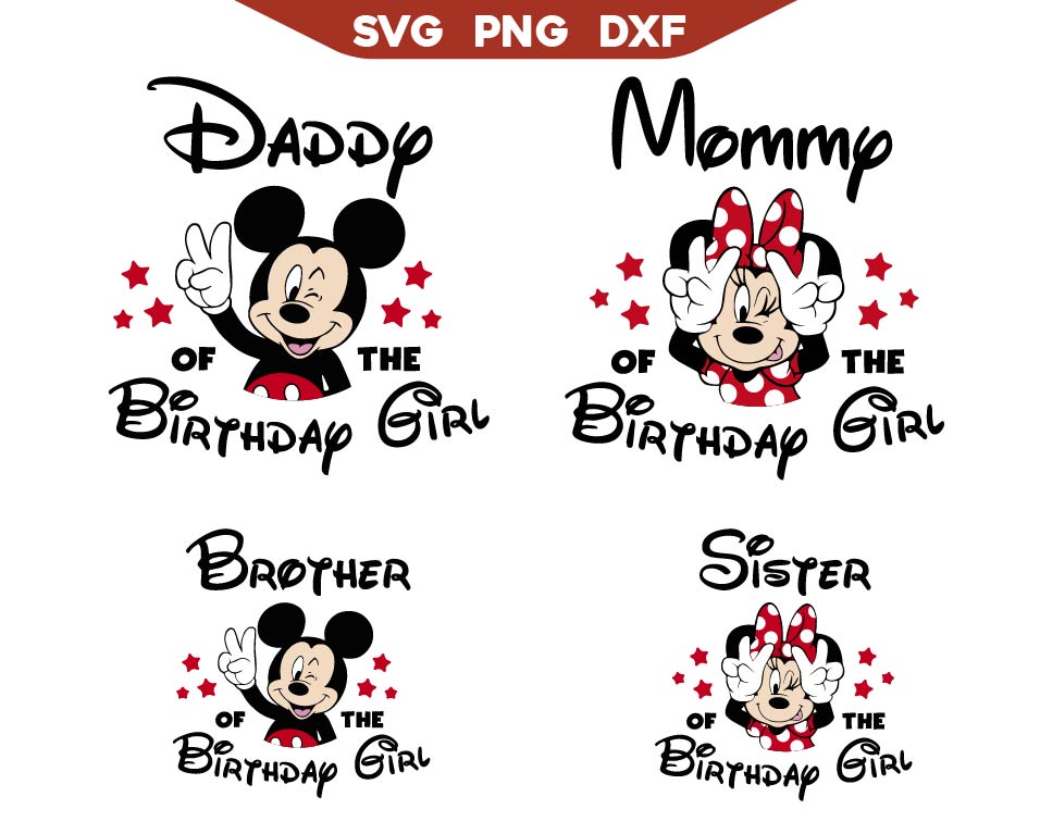 Birthday Girl Minnie Family Svg Bundle