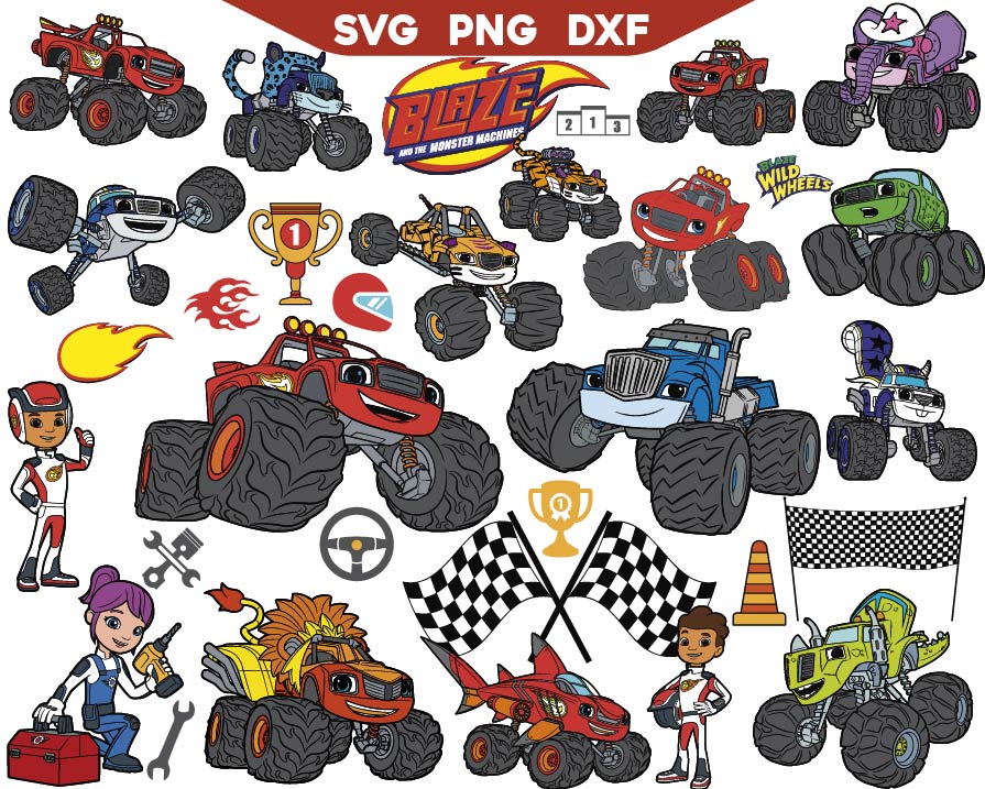 Blaze and The Monster Machines Svg Bundle