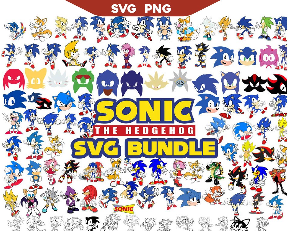 Blue Runner Hedgehog Svg Bundle