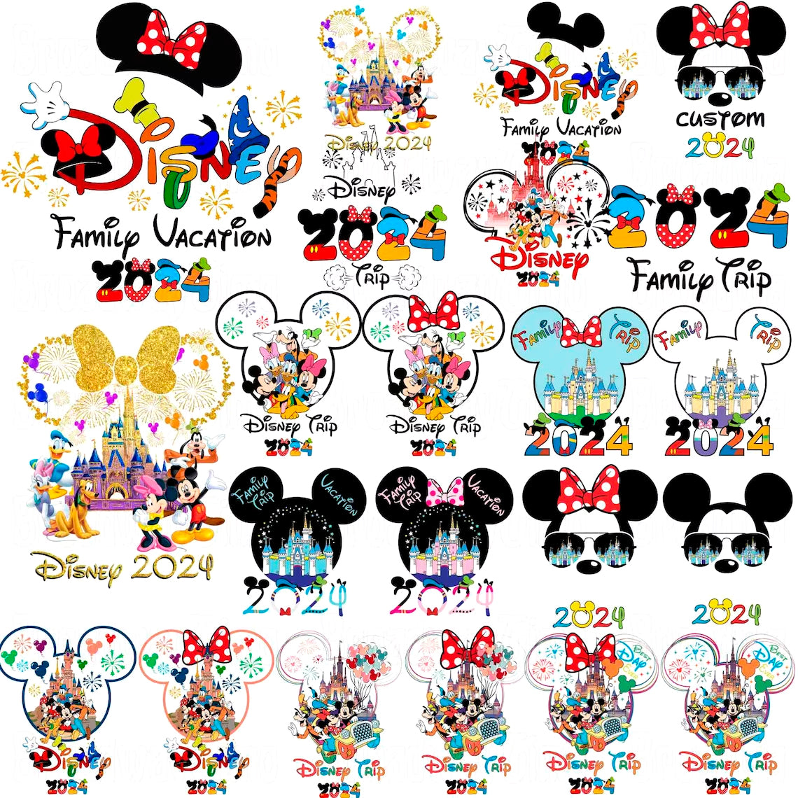 Bundle 22 Disney Family Trip 2024 Svg Png, Mickey Vacation Svg