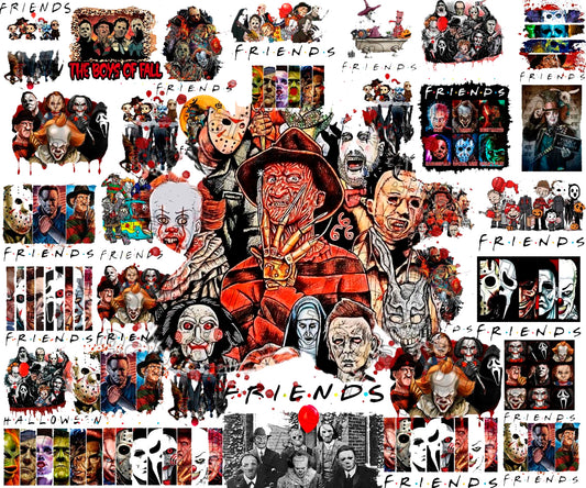 Bundle 70 Horror Movie Characters Png, Halloween Horror Friends Png