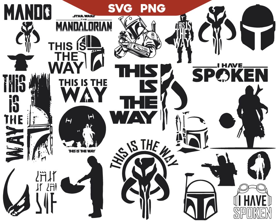 Bundle Mandalorian Svg Png, Star Wars Quotes Svg