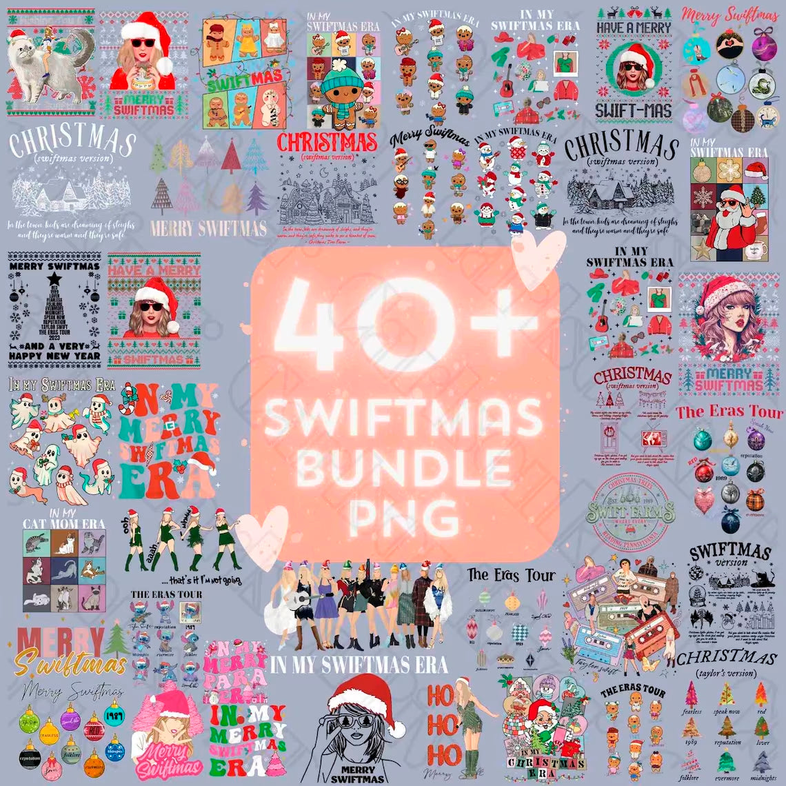 Bundle Swiftmas Png, Taylor Swift Christmas Era Png