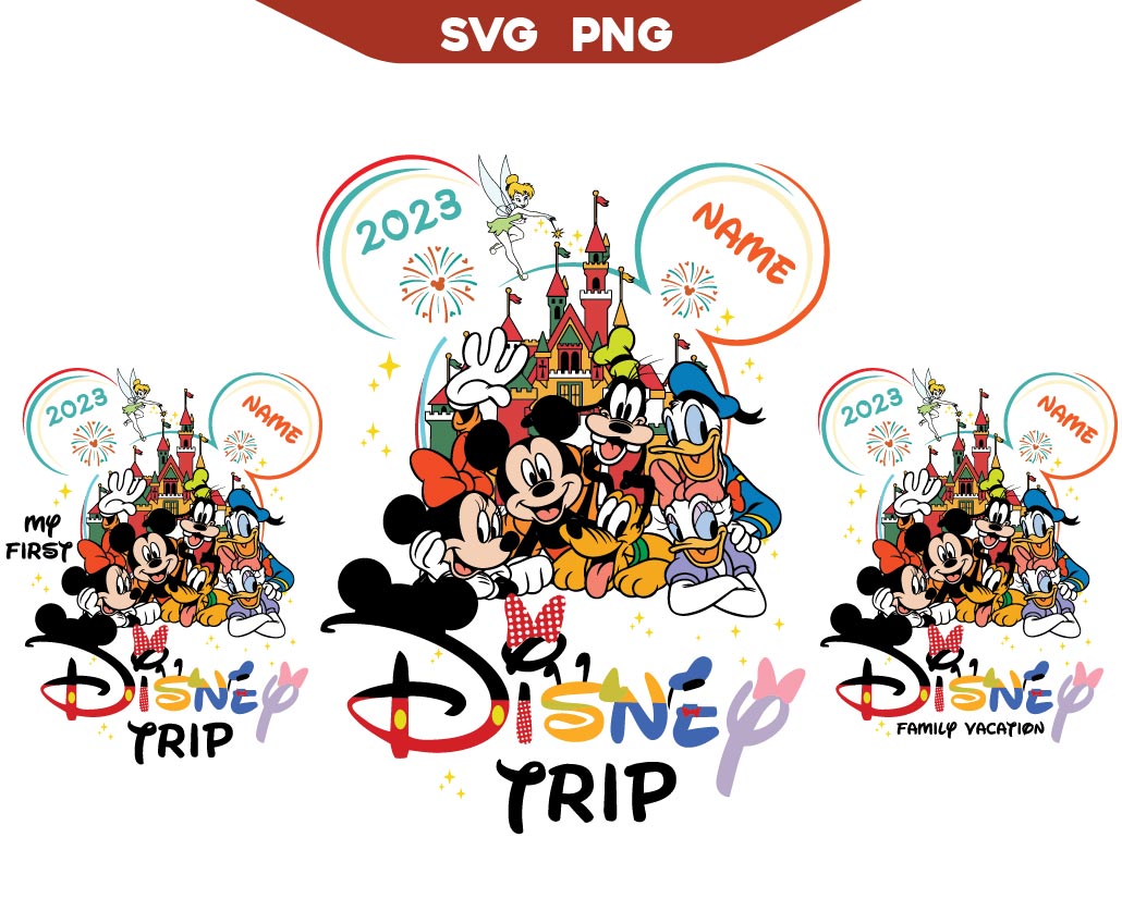 Custom Name Mickey Family Trip Svg, Mouse Vacation Png Svg