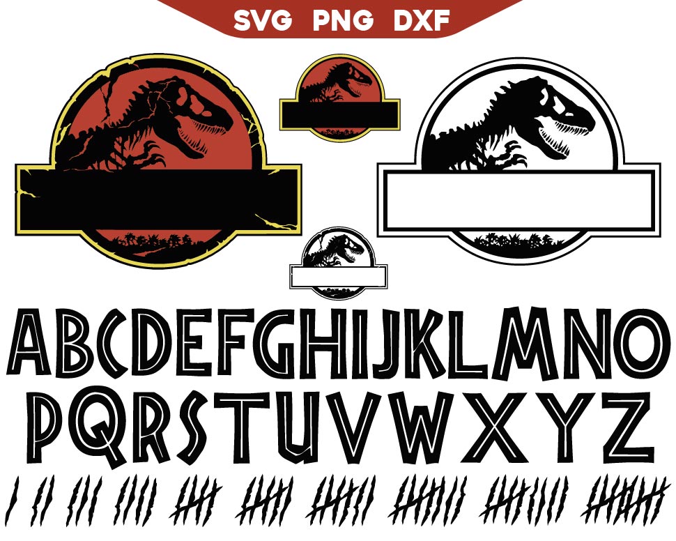 Dinosar Font Svg Bundle, Dino T-Rex Font Svg