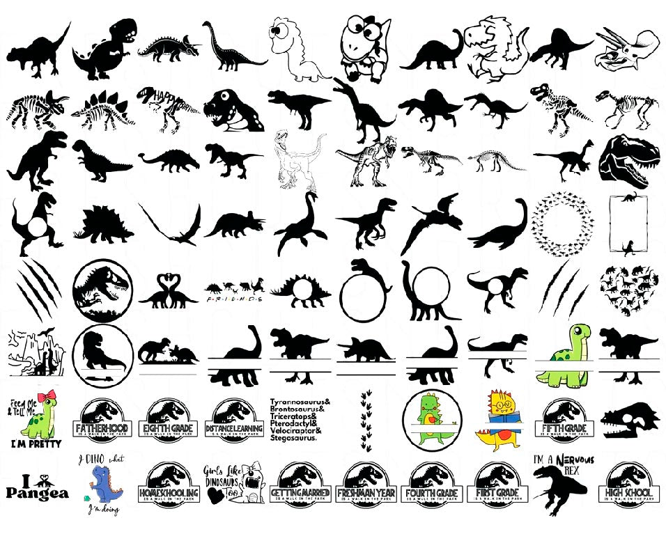 Dinosaur Silhouette Svg Bundle