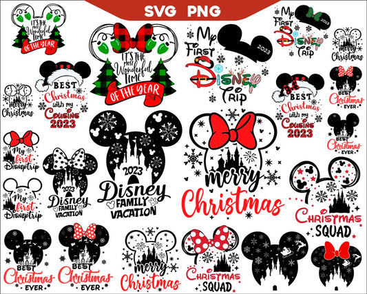 Disney Mouse Christmas Svg Bundle, Mouse Christmas Trip Svg