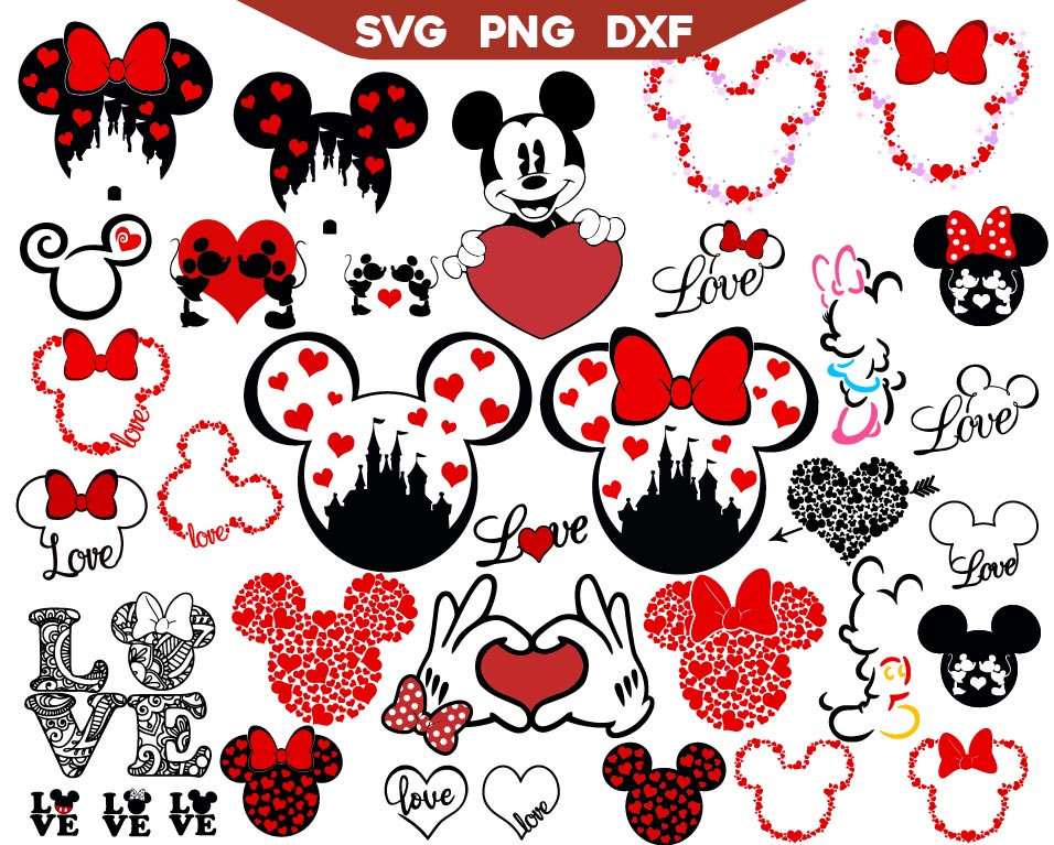 Disney Valentine's Day Svg Bundle