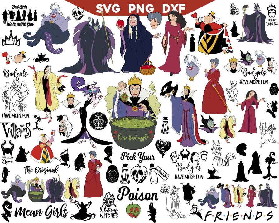 Disney Villains Svg Bundle