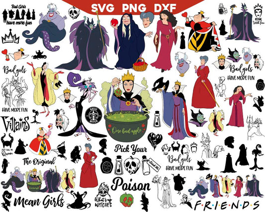 Disney Villains Svg Bundle