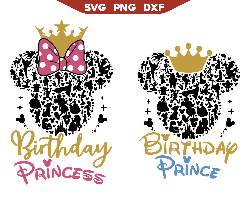 Disneyland Characters Mouse Ears Prince Svg