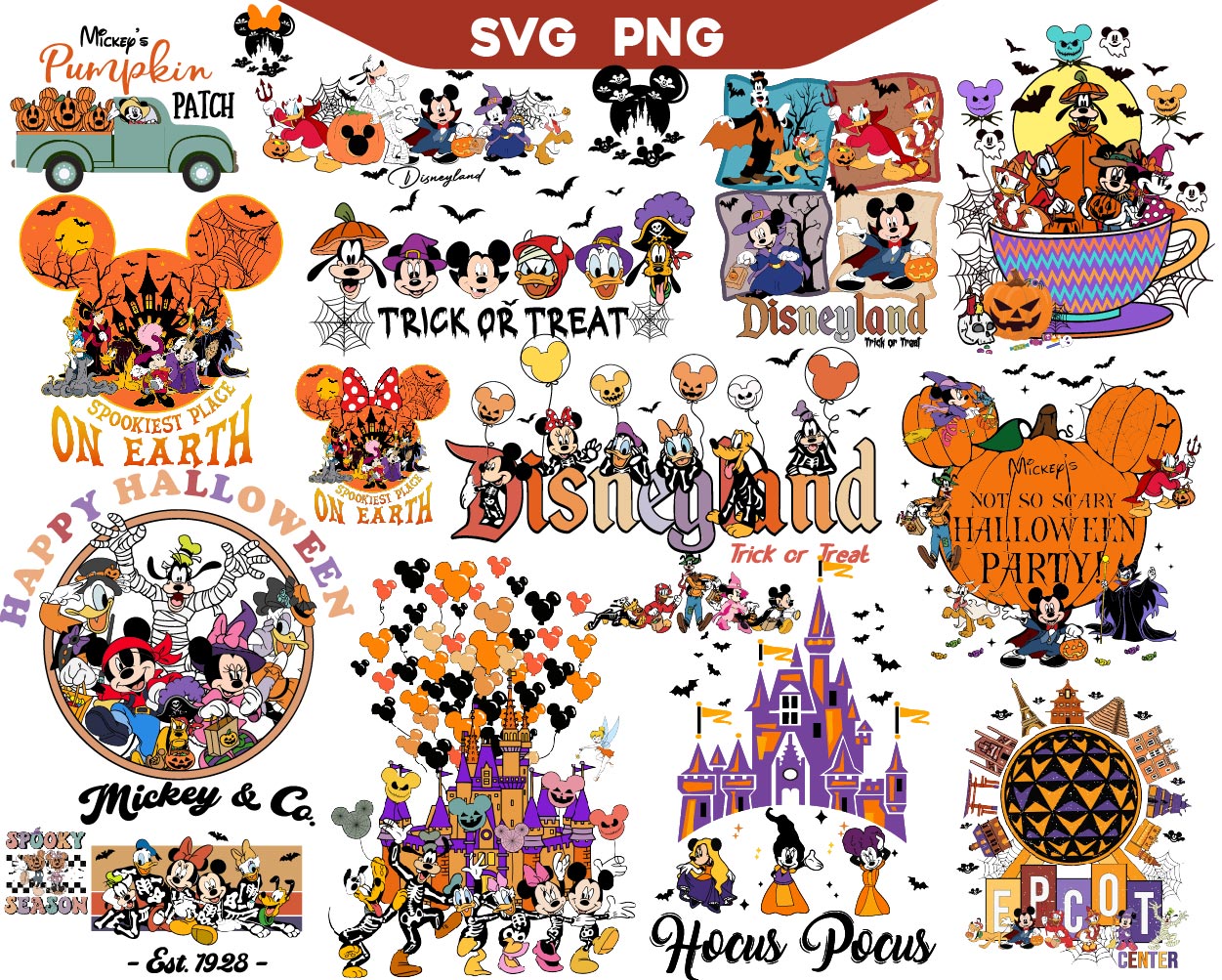 Disneyland Halloween Svg Bundle, Mickey Halloween Svg