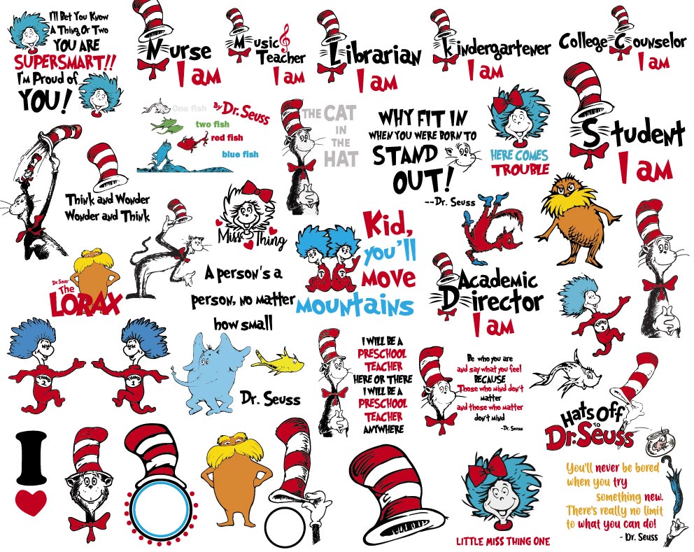 Dr Seuss Bundle Svg Png Bundle