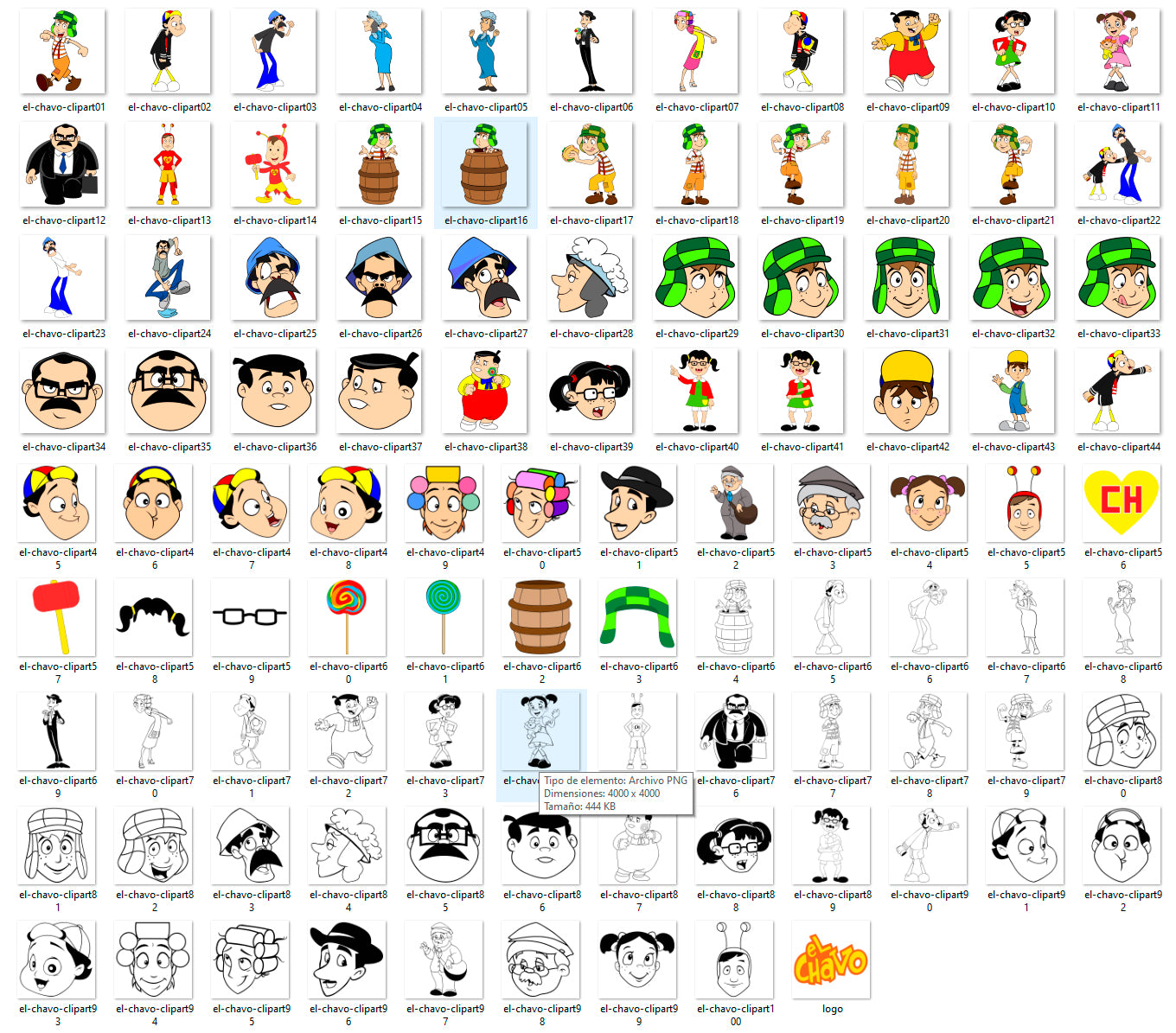 Bundle El Chavo del Ocho Png Svg, El Chavo Friends Svg