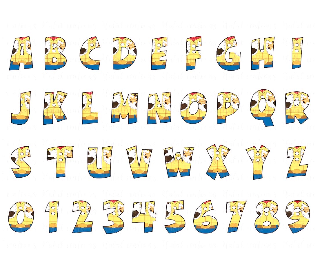 Font Woody Cowboy Toy Story Svg Png