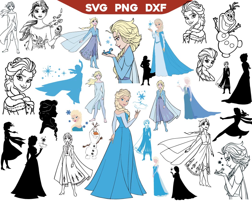 Frozen Elsa Princess Svg Bundle