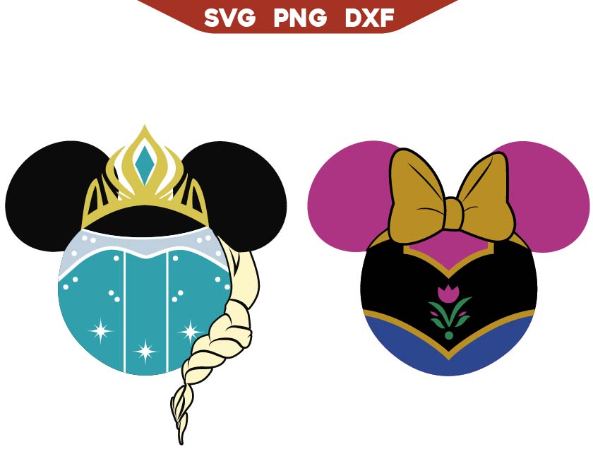 Frozen Minnie Shaped Svg Png, Frozen Princess Svg