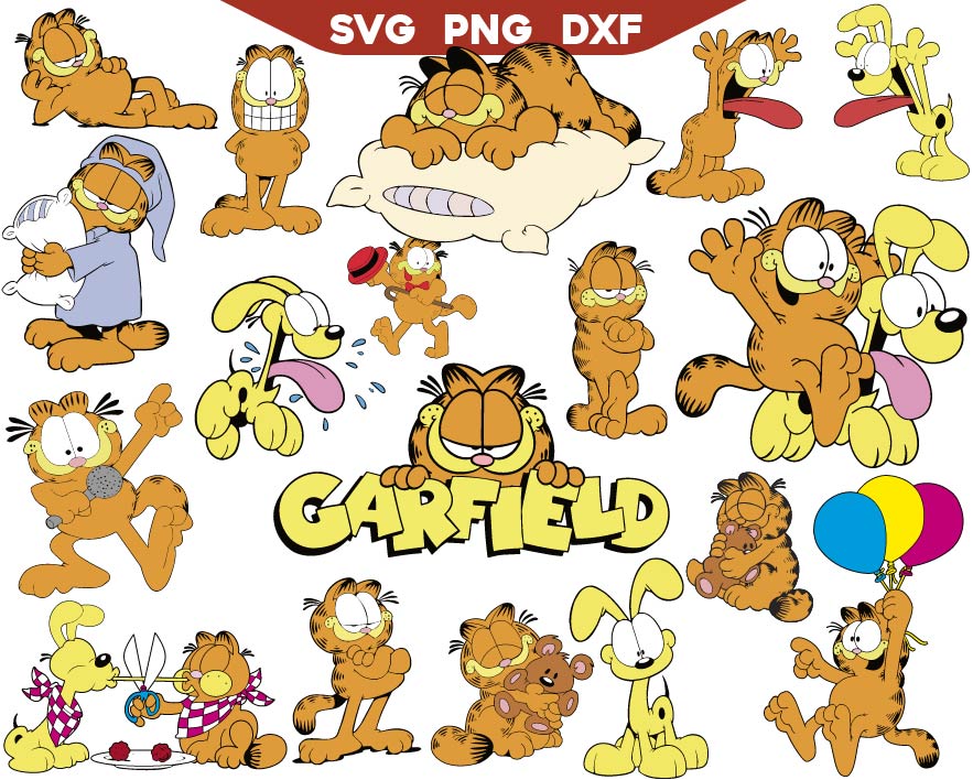 Garfield Svg Bundle, Odie Svg