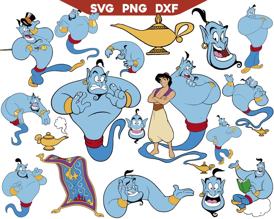 Genie Svg Bundle, Genie Magic lamp Svg, Aladdin Svg