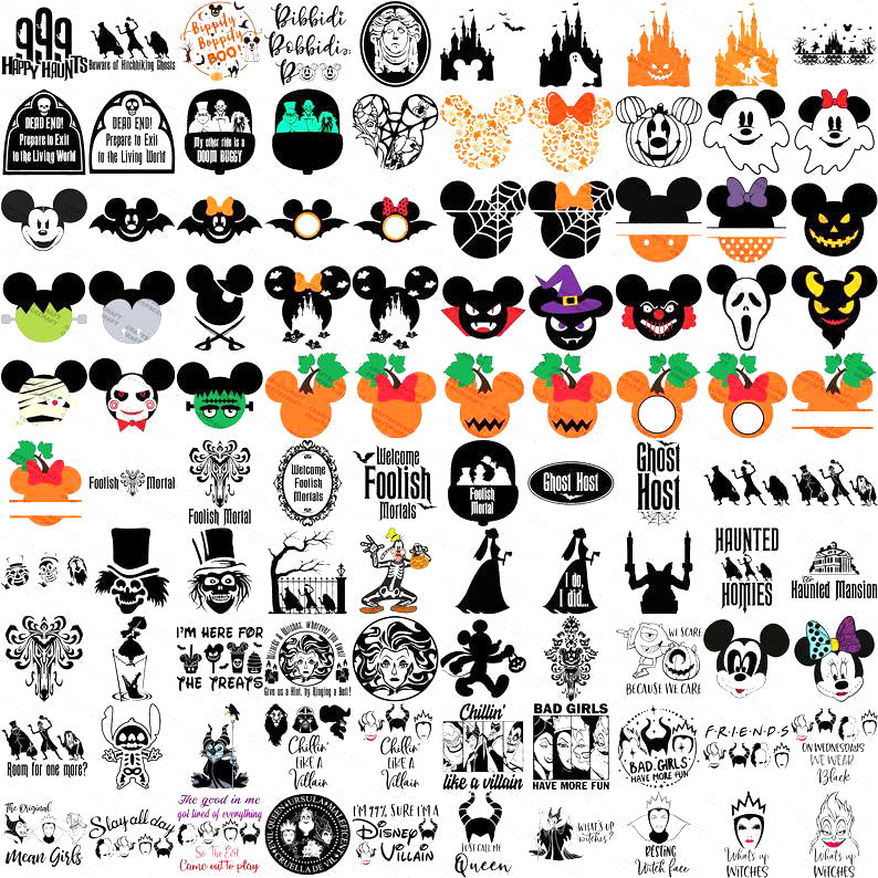 Haunted Mansion Svg, Mickey Halloween Svg, Disney Villains Svg