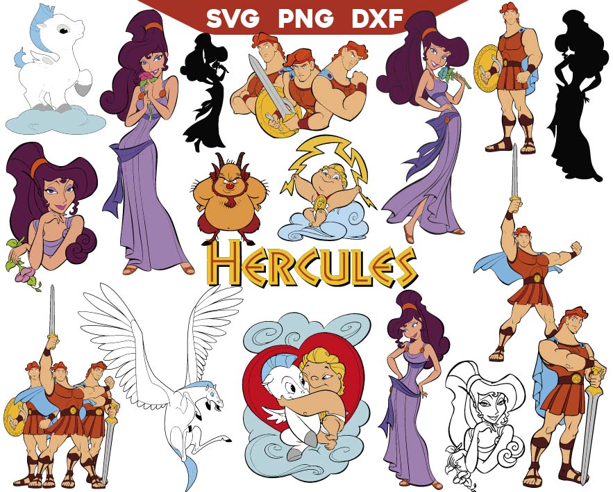 Hercules Svg Bundle, Baby Pegasus Svg, Hades svg