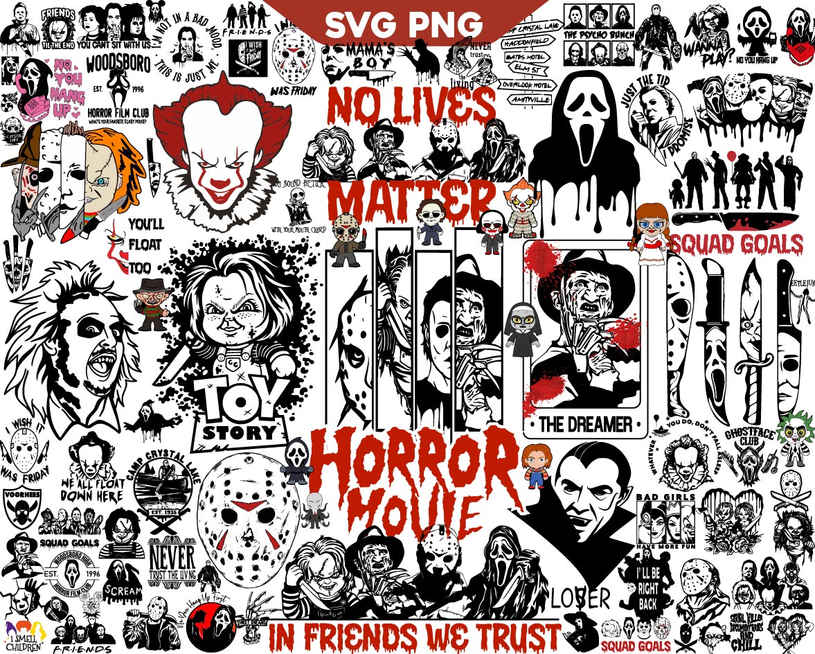 Horror Movie Halloween Svg Bundle, Scary Characters Svg – AlyzKids