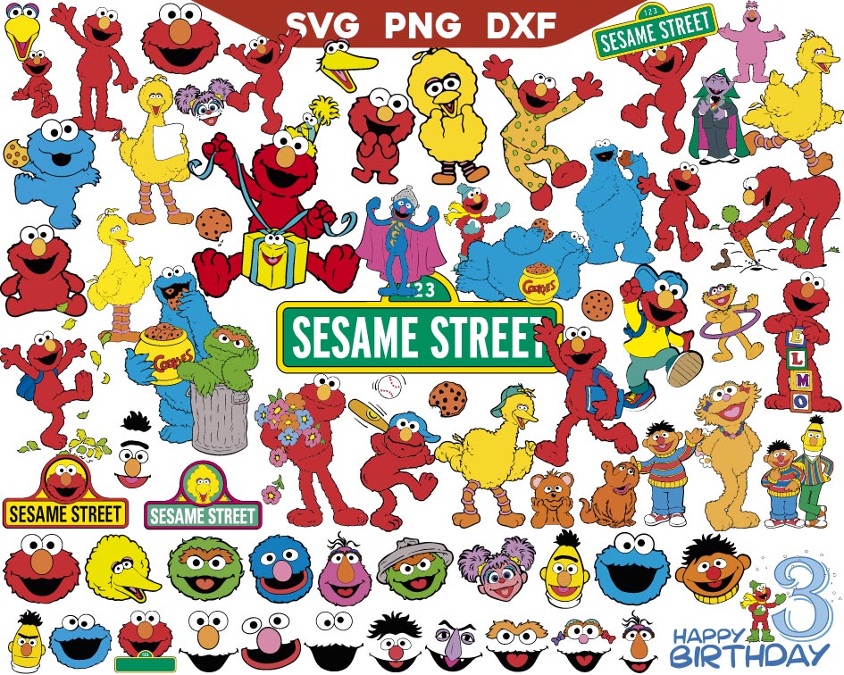 Inspired Sesame Street Svg Bundle