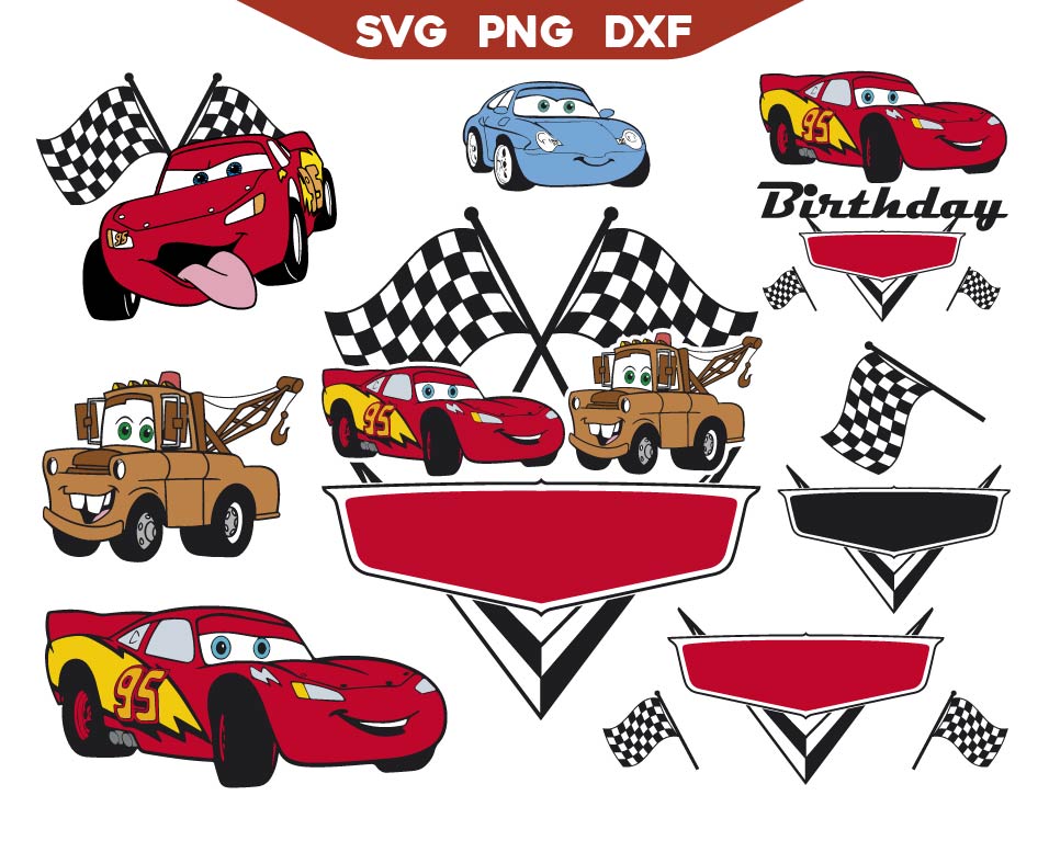 Lightning McQueen Birthday Template Svg Bundle – AlyzKids