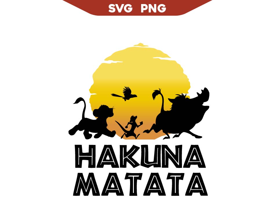 Liion King Hakuna Matata Silhouette Svg Png