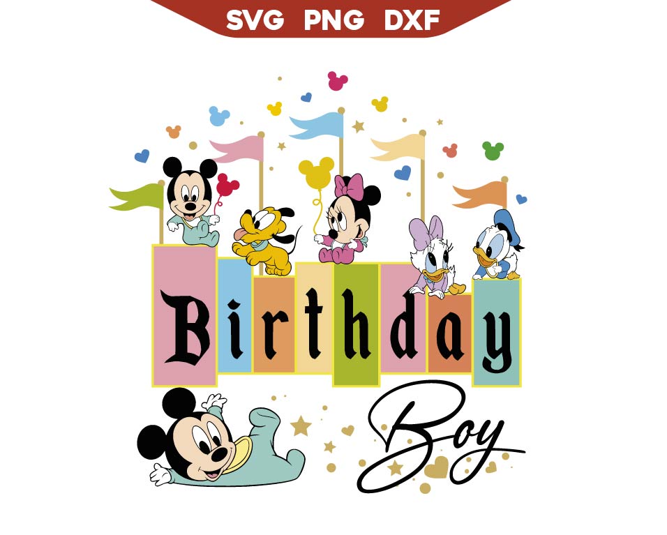 Magic Baby Mickey Birthday Boy Svg Png