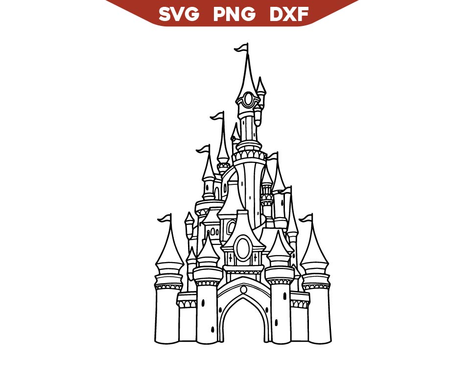 Magic Kingdom Outline Svg Png